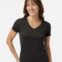 Paragon Womens Vera Moisture Wicking Short Sleeve V-Neck T-Shirt - Black - NEW