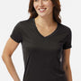 Paragon Womens Vera Moisture Wicking Short Sleeve V-Neck T-Shirt - Black