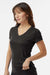 Paragon 203 Womens Vera Moisture Wicking Short Sleeve V-Neck T-Shirt Black Model Side