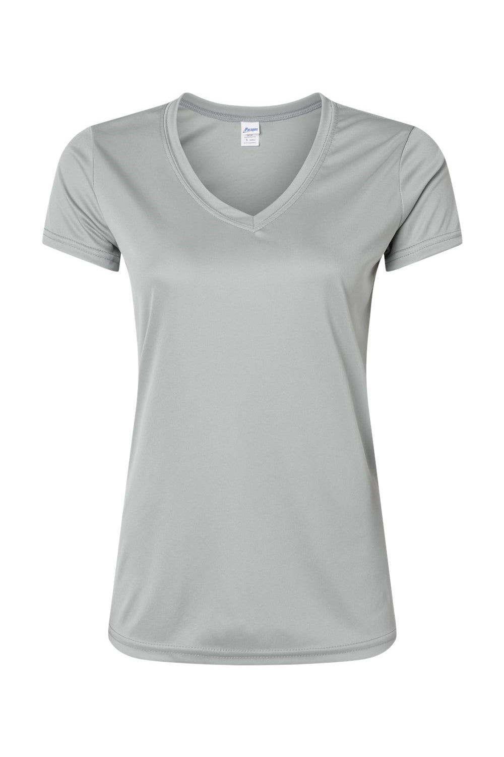 Paragon 203 Womens Vera Short Sleeve V-Neck T-Shirt Medium Grey Flat Front