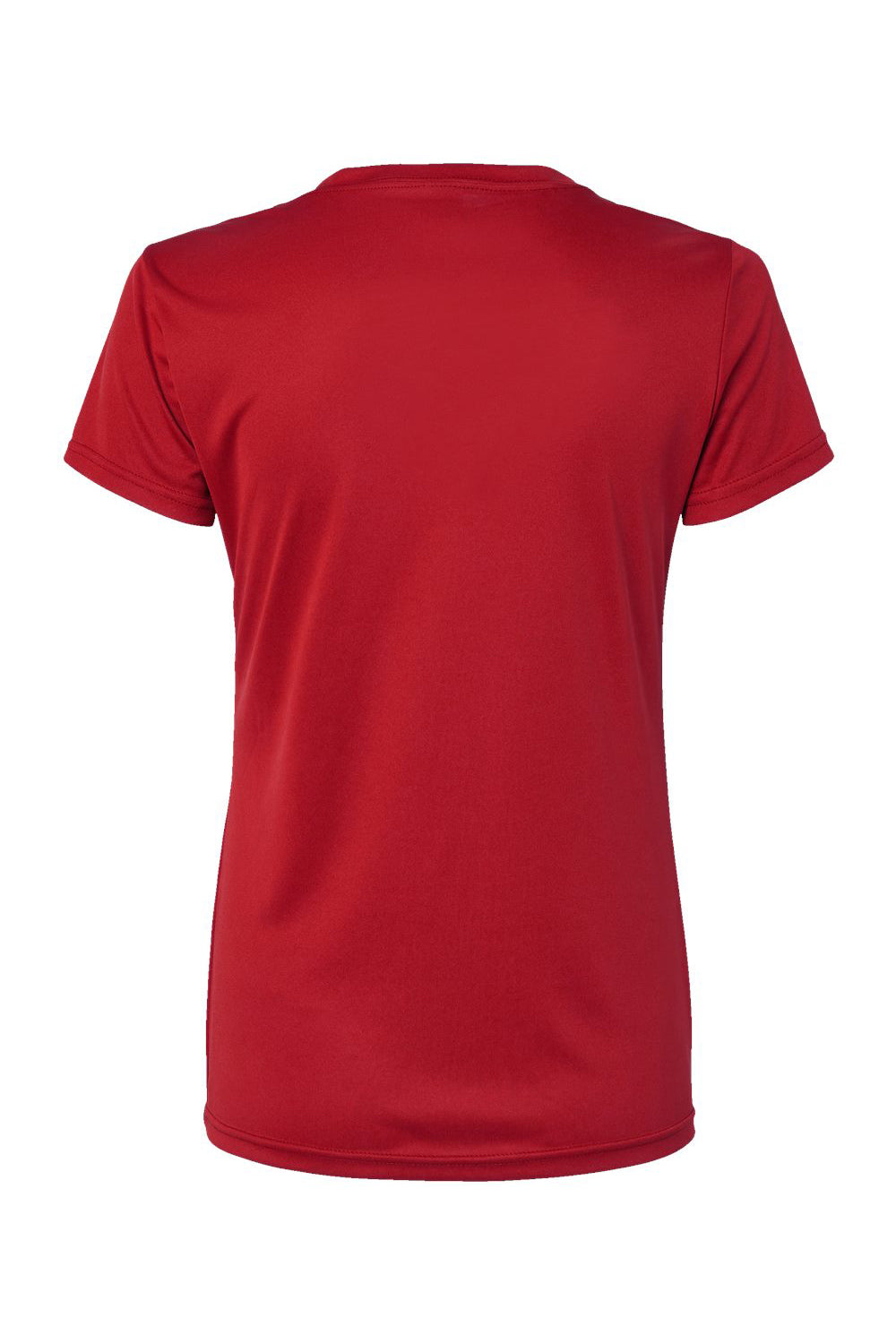 Paragon 203 Womens Vera Moisture Wicking Short Sleeve V-Neck T-Shirt Red Flat Back