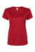 Paragon 203 Womens Vera Short Sleeve V-Neck T-Shirt Red Flat Front