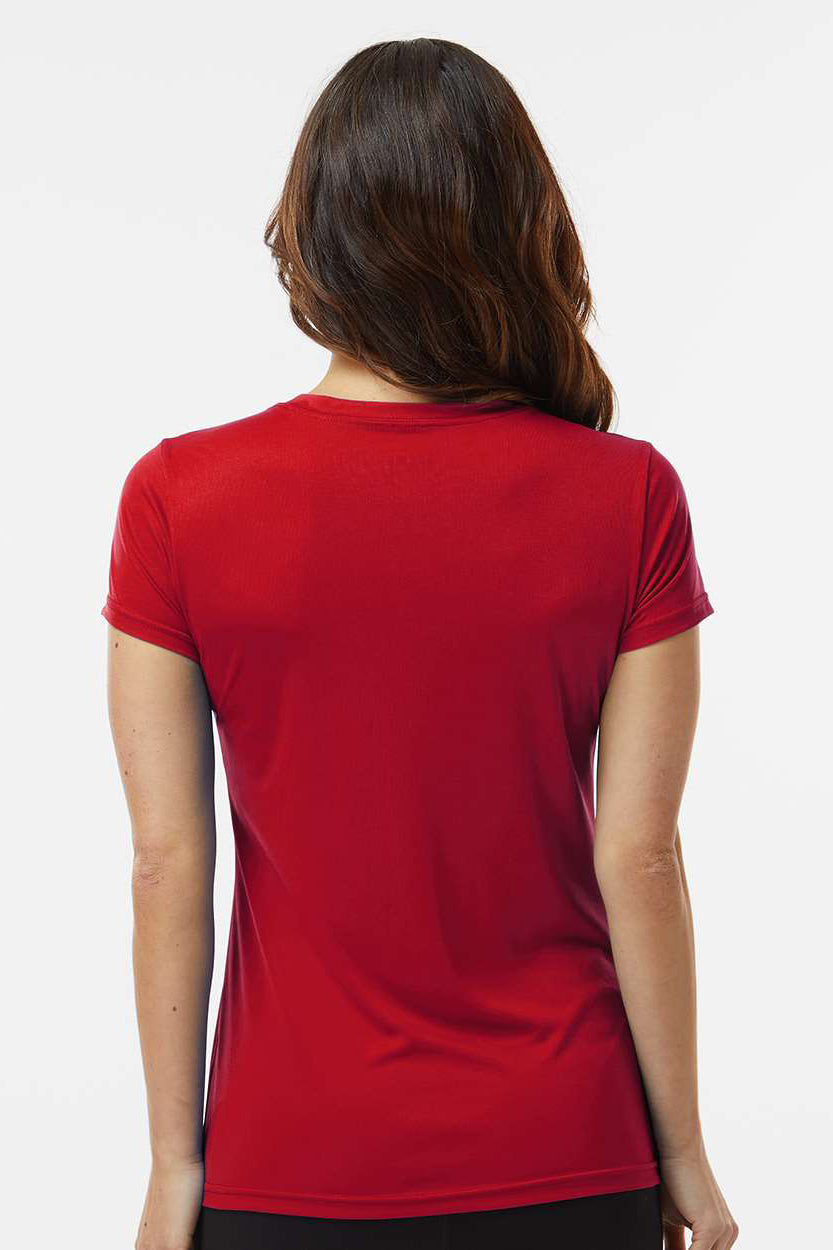 Paragon 203 Womens Vera Moisture Wicking Short Sleeve V-Neck T-Shirt Red Model Back