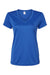 Paragon 203 Womens Vera Short Sleeve V-Neck T-Shirt Royal Blue Flat Front