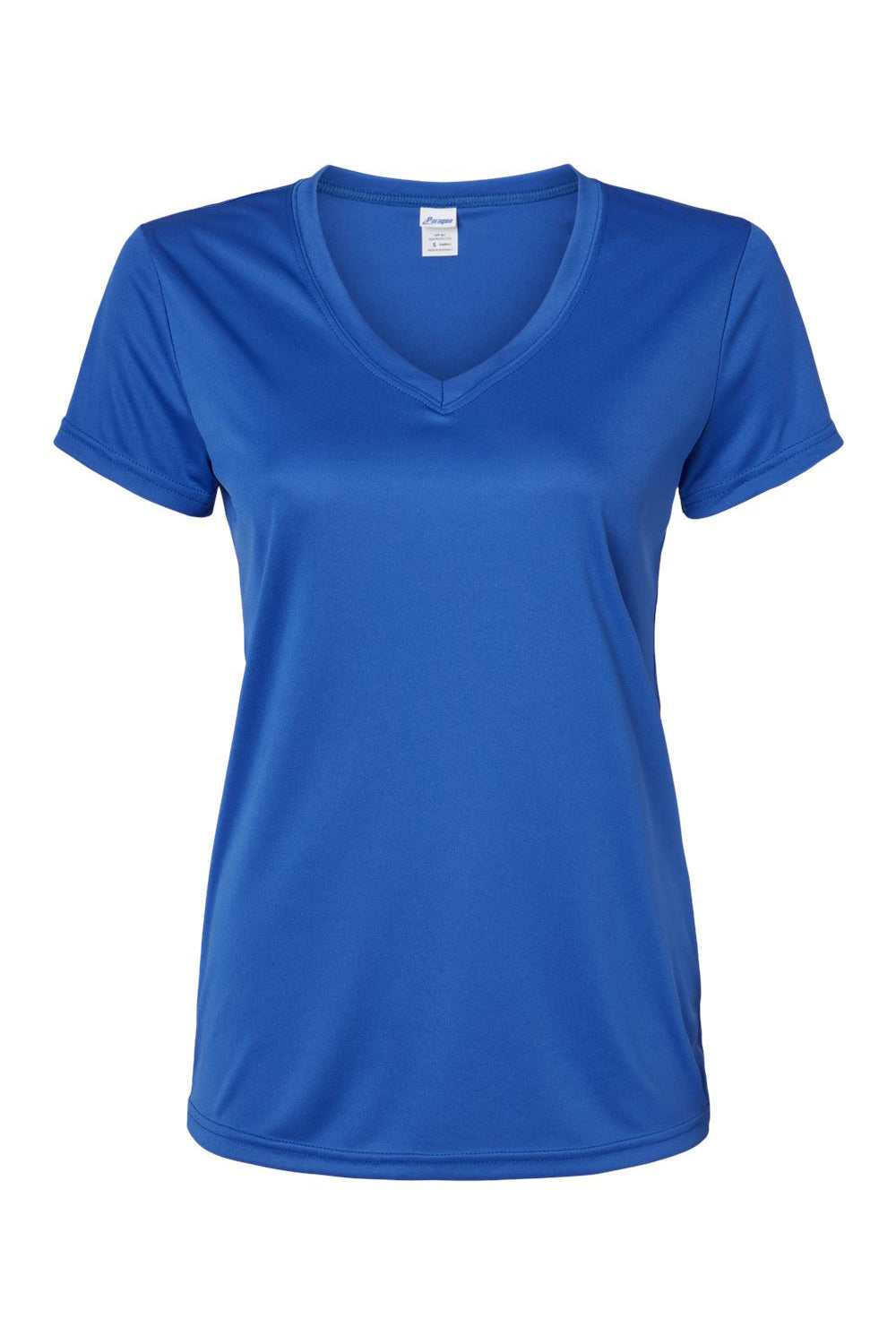 Paragon 203 Womens Vera Moisture Wicking Short Sleeve V-Neck T-Shirt Royal Blue Flat Front
