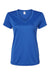 Paragon 203 Womens Vera Moisture Wicking Short Sleeve V-Neck T-Shirt Royal Blue Flat Front