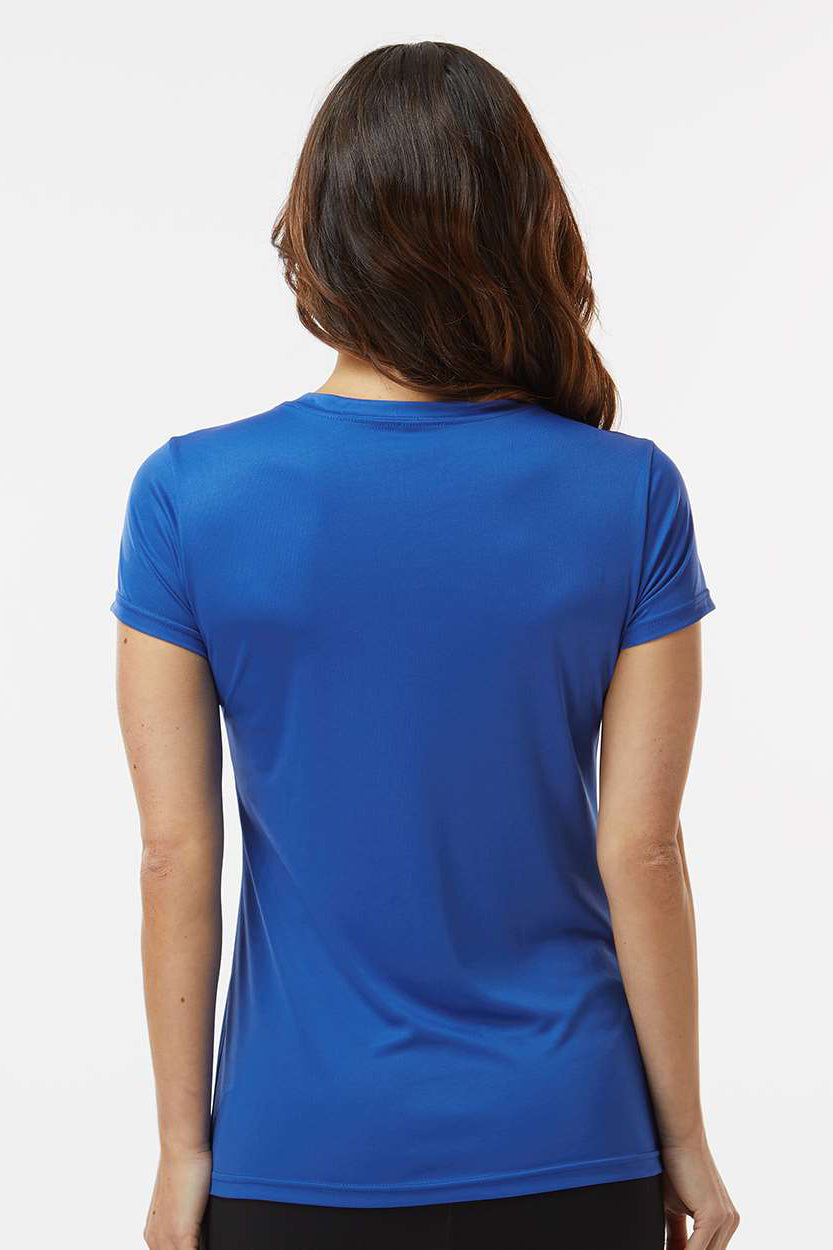 Paragon 203 Womens Vera Moisture Wicking Short Sleeve V-Neck T-Shirt Royal Blue Model Back