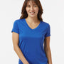 Paragon Womens Vera Moisture Wicking Short Sleeve V-Neck T-Shirt - Royal Blue - NEW