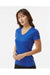 Paragon 203 Womens Vera Short Sleeve V-Neck T-Shirt Royal Blue Model Side