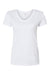 Paragon 203 Womens Vera Moisture Wicking Short Sleeve V-Neck T-Shirt White Flat Front