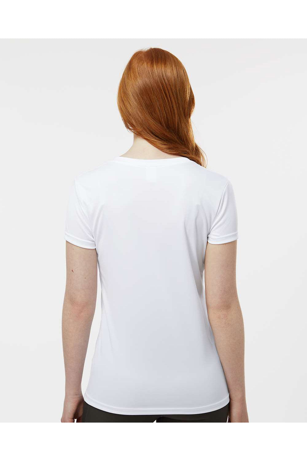 Paragon 203 Womens Vera Short Sleeve V-Neck T-Shirt White Model Back