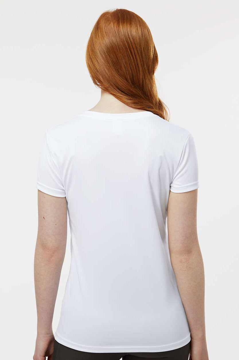 Paragon 203 Womens Vera Moisture Wicking Short Sleeve V-Neck T-Shirt White Model Back