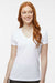 Paragon 203 Womens Vera Moisture Wicking Short Sleeve V-Neck T-Shirt White Model Front