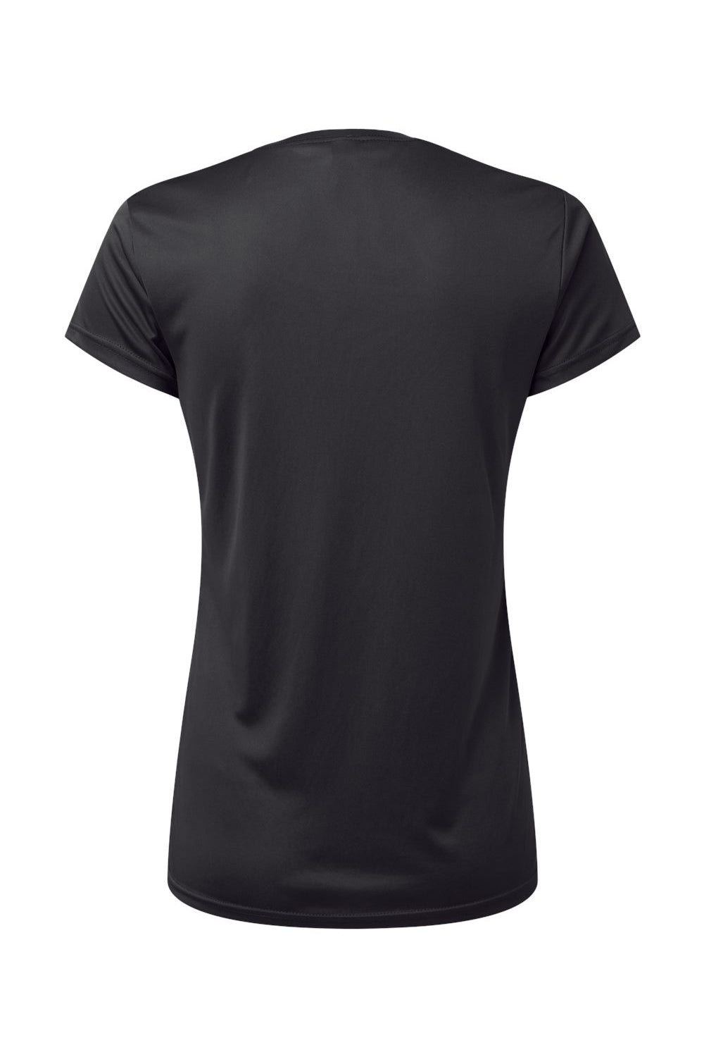 Paragon 204 Womens Islander Performance Moisture Wicking Short Sleeve Crewneck T-Shirt Black Flat Back
