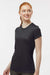 Paragon 204 Womens Islander Performance Moisture Wicking Short Sleeve Crewneck T-Shirt Black Model Side
