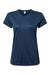 Paragon 204 Womens Islander Performance Short Sleeve Crewneck T-Shirt Navy Blue Flat Front