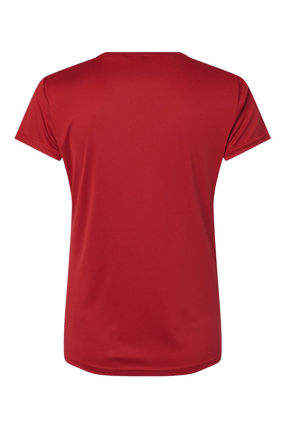 Paragon 204 Womens Islander Performance Short Sleeve Crewneck T-Shirt Red Flat Back