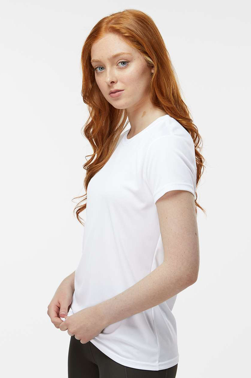 Paragon 204 Womens Islander Performance Moisture Wicking Short Sleeve Crewneck T-Shirt White Model Side