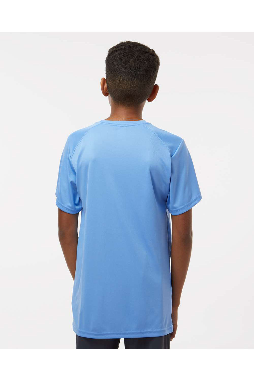 Paragon 208Y Youth Islander Performance Short Sleeve Crewneck T-Shirt Bimini Blue Model Back