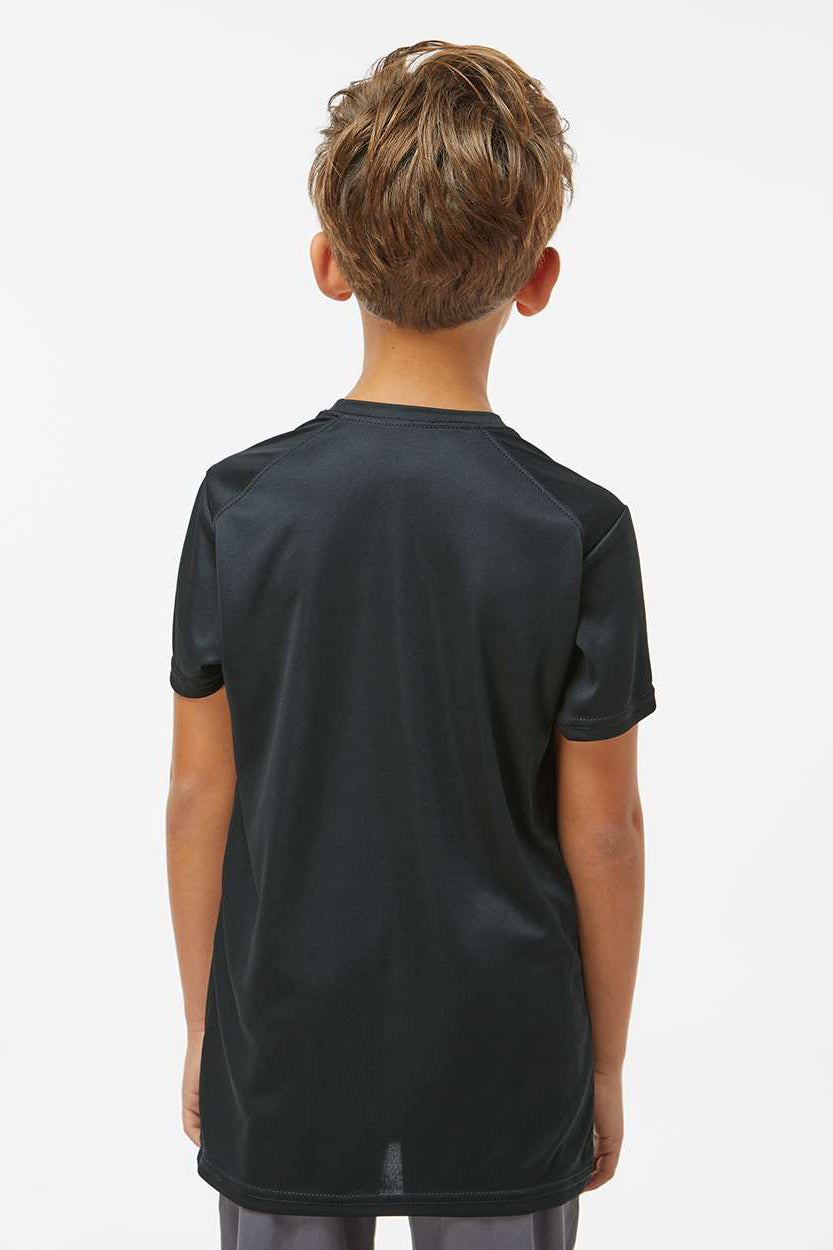 Paragon 208Y Youth Islander Performance Moisture Wicking Short Sleeve Crewneck T-Shirt Black Model Back