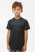 Paragon 208Y Youth Islander Performance Moisture Wicking Short Sleeve Crewneck T-Shirt Black Model Front