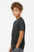 Paragon 208Y Youth Islander Performance Moisture Wicking Short Sleeve Crewneck T-Shirt Black Model Side