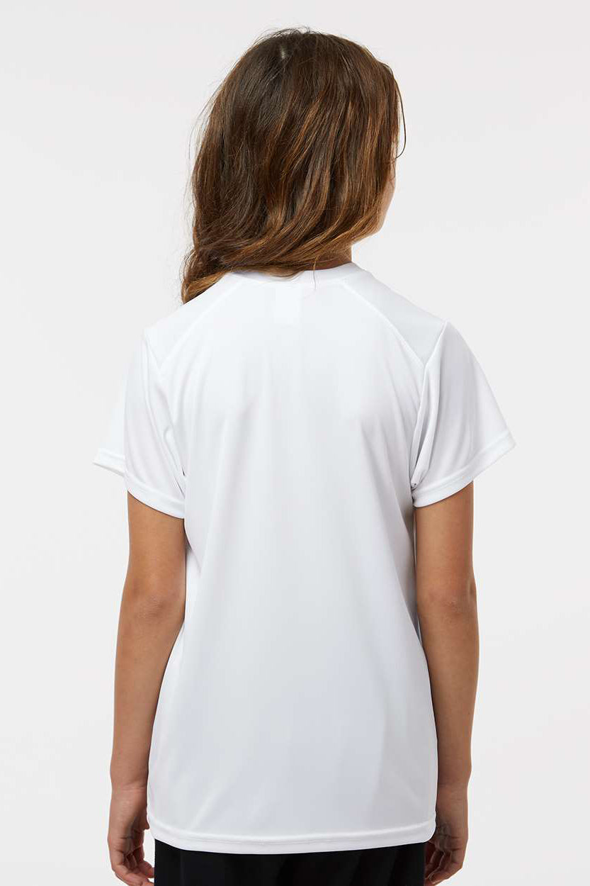 Paragon 208Y Youth Islander Performance Moisture Wicking Short Sleeve Crewneck T-Shirt White Model Back