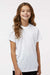 Paragon 208Y Youth Islander Performance Moisture Wicking Short Sleeve Crewneck T-Shirt White Model Front