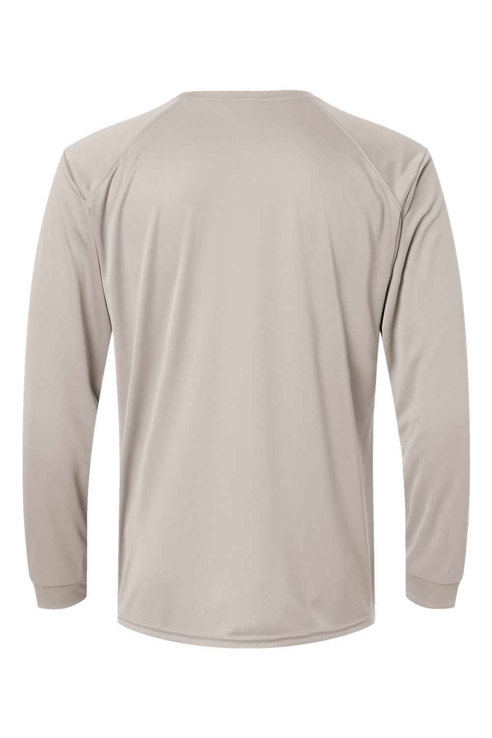 Paragon 210 Mens Islander Performance Moisture Wicking Long Sleeve Crewneck T-Shirt Sand Flat Back