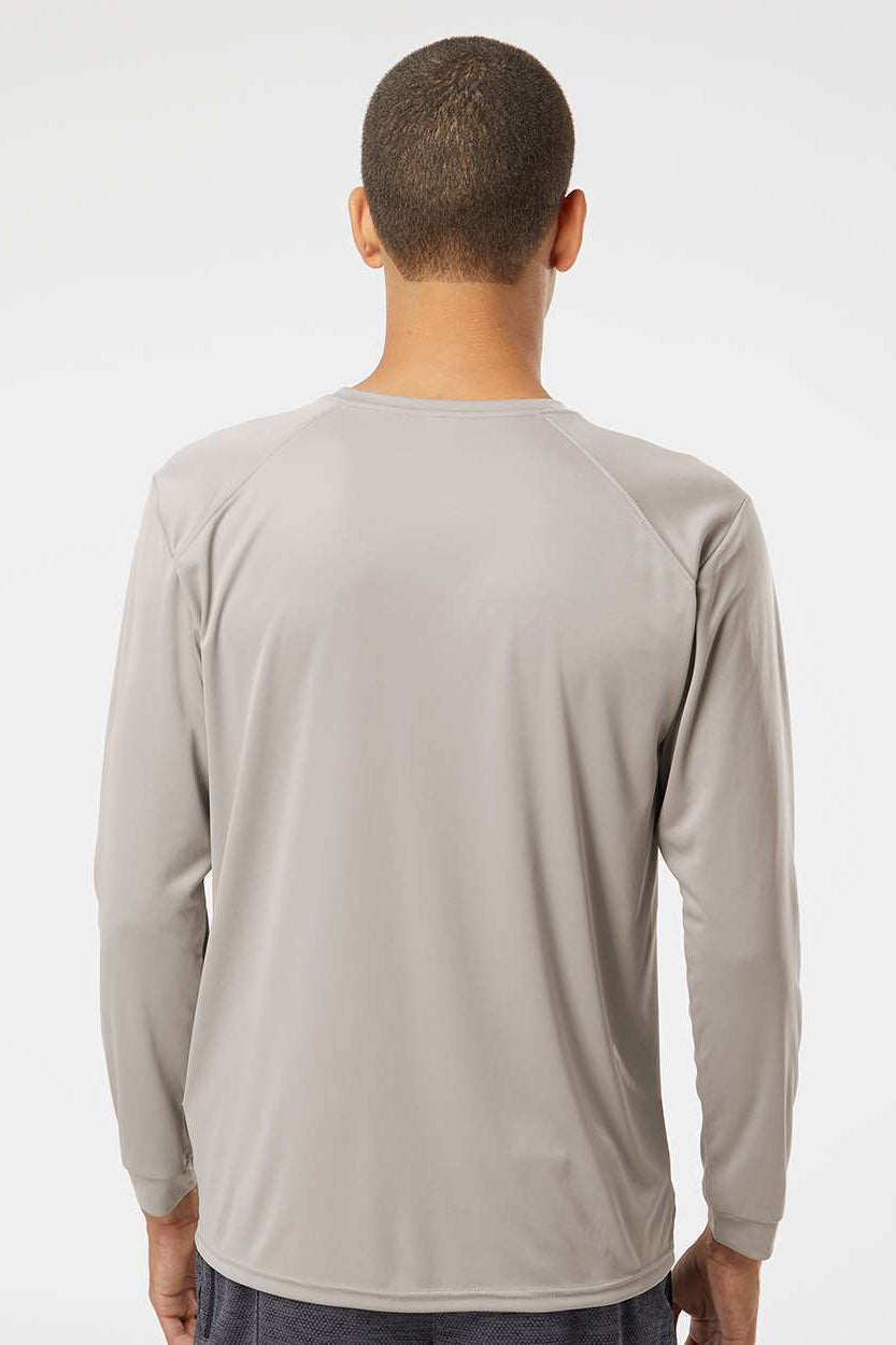 Paragon 210 Mens Islander Performance Moisture Wicking Long Sleeve Crewneck T-Shirt Sand Model Back