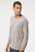 Paragon 210 Mens Islander Performance Moisture Wicking Long Sleeve Crewneck T-Shirt Sand Model Side