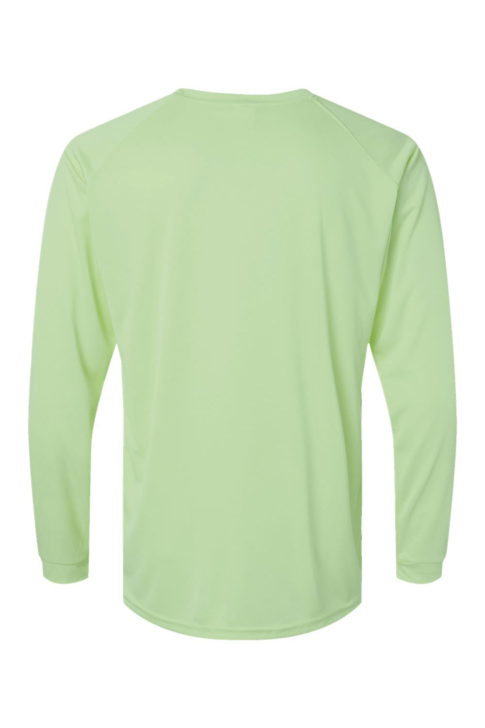 Paragon 210 Mens Islander Performance Moisture Wicking Long Sleeve Crewneck T-Shirt Limeade Green Flat Back