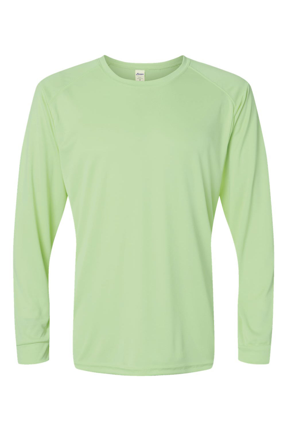 Paragon 210 Mens Islander Performance Moisture Wicking Long Sleeve Crewneck T-Shirt Limeade Green Flat Front
