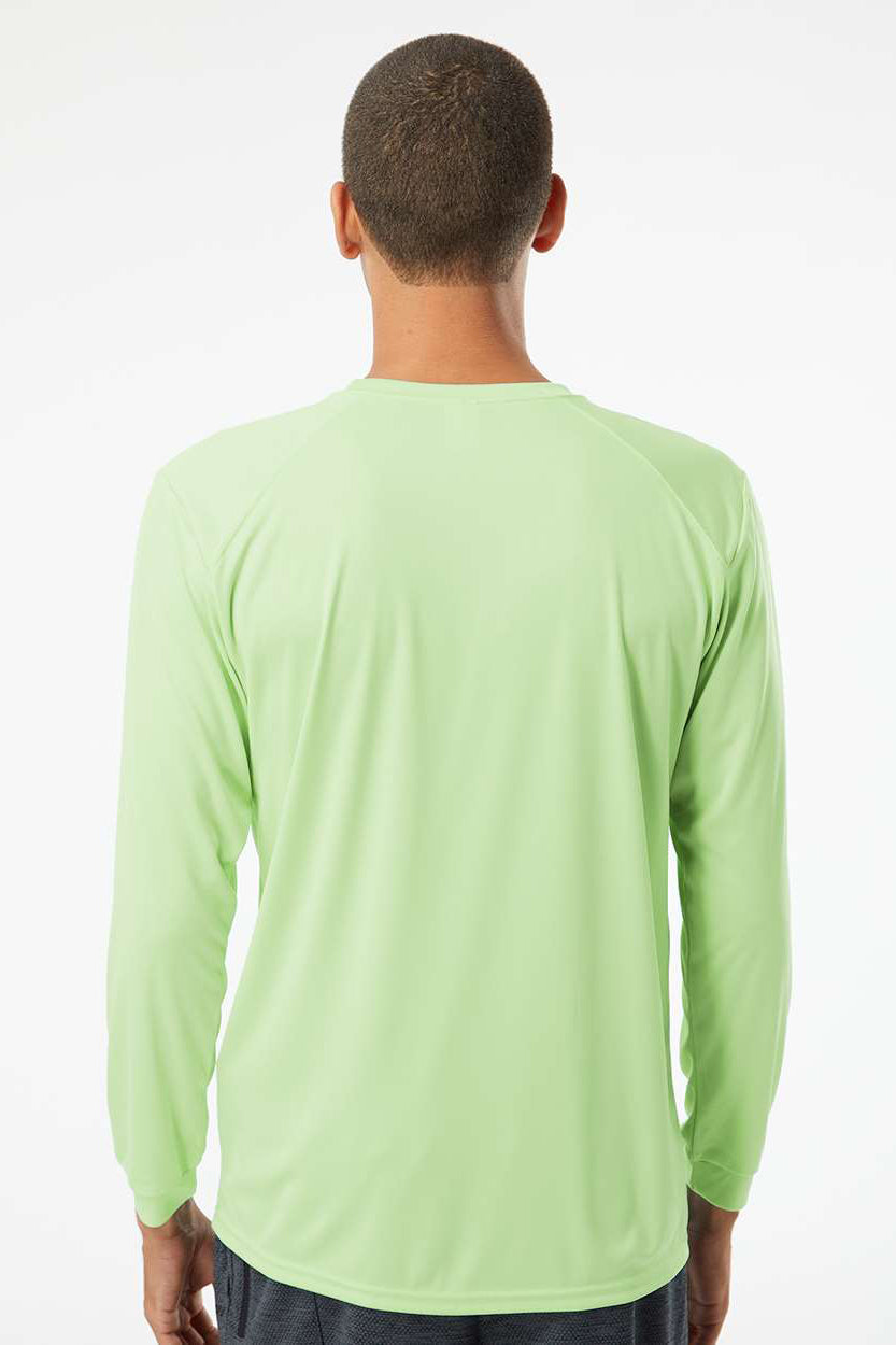 Paragon 210 Mens Islander Performance Moisture Wicking Long Sleeve Crewneck T-Shirt Limeade Green Model Back