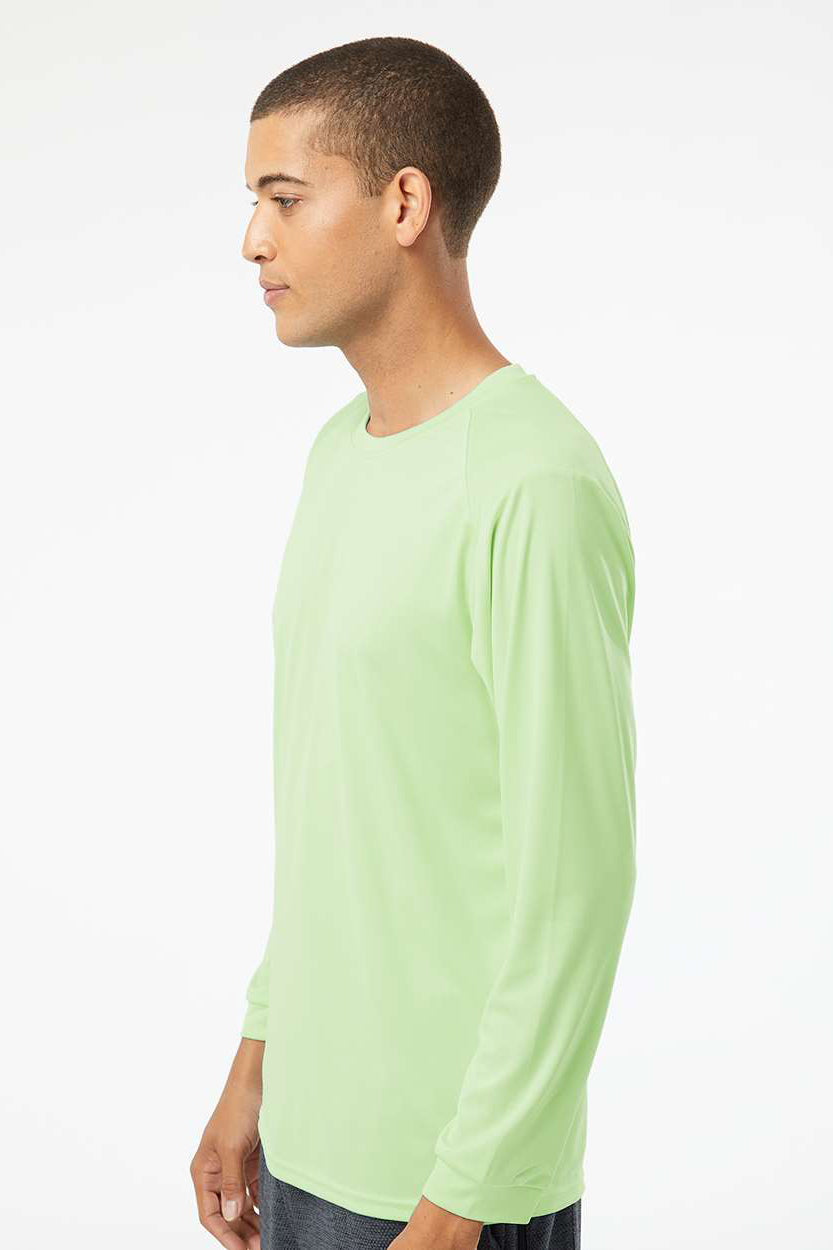 Paragon 210 Mens Islander Performance Moisture Wicking Long Sleeve Crewneck T-Shirt Limeade Green Model Side