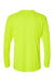Paragon 210 Mens Islander Performance Moisture Wicking Long Sleeve Crewneck T-Shirt Safety Green Flat Back