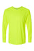 Paragon 210 Mens Islander Performance Moisture Wicking Long Sleeve Crewneck T-Shirt Safety Green Flat Front