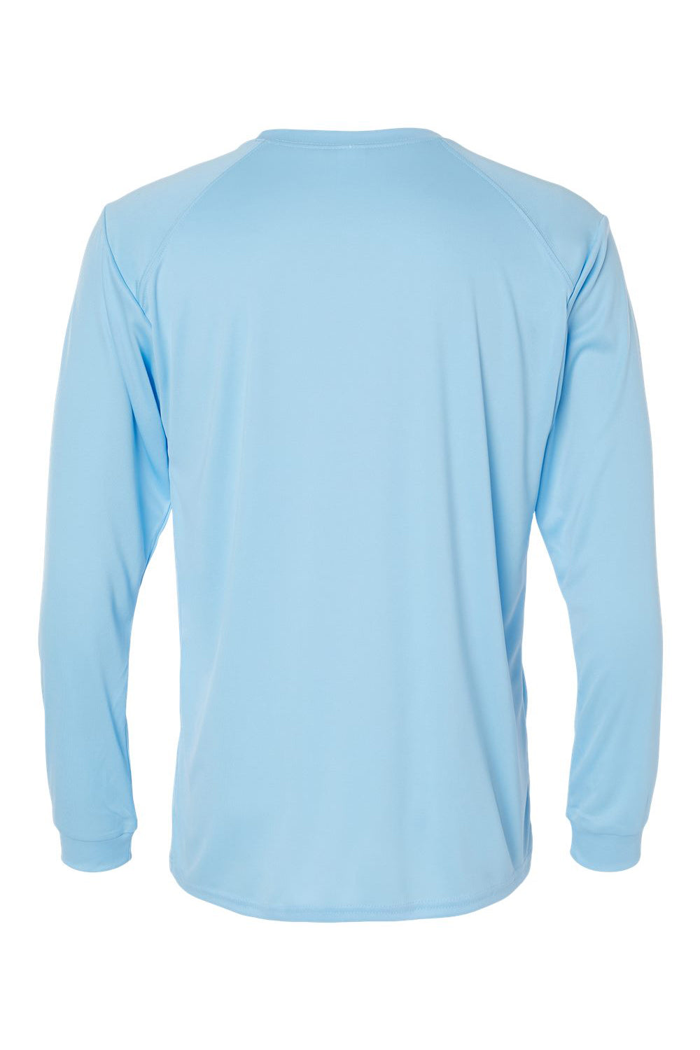 Paragon 210 Mens Islander Performance Moisture Wicking Long Sleeve Crewneck T-Shirt Blue Mist Flat Back