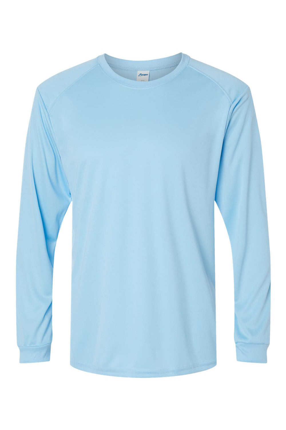 Paragon 210 Mens Islander Performance Moisture Wicking Long Sleeve Crewneck T-Shirt Blue Mist Flat Front
