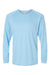 Paragon 210 Mens Islander Performance Moisture Wicking Long Sleeve Crewneck T-Shirt Blue Mist Flat Front