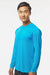 Paragon 210 Mens Islander Performance Moisture Wicking Long Sleeve Crewneck T-Shirt Turquoise Blue Model Side