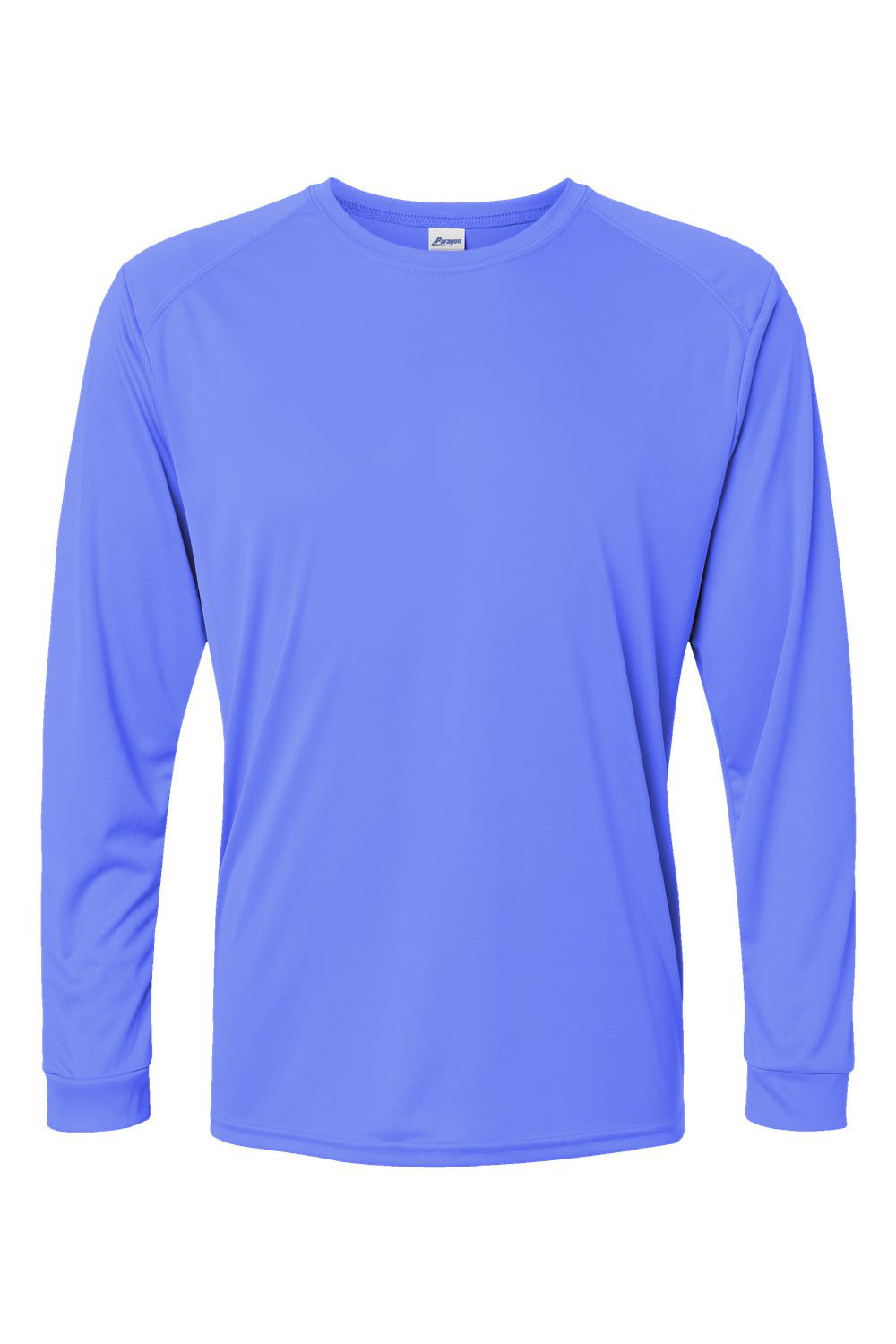 Paragon 210 Mens Islander Performance Long Sleeve Crewneck T-Shirt Bimini Blue Flat Front