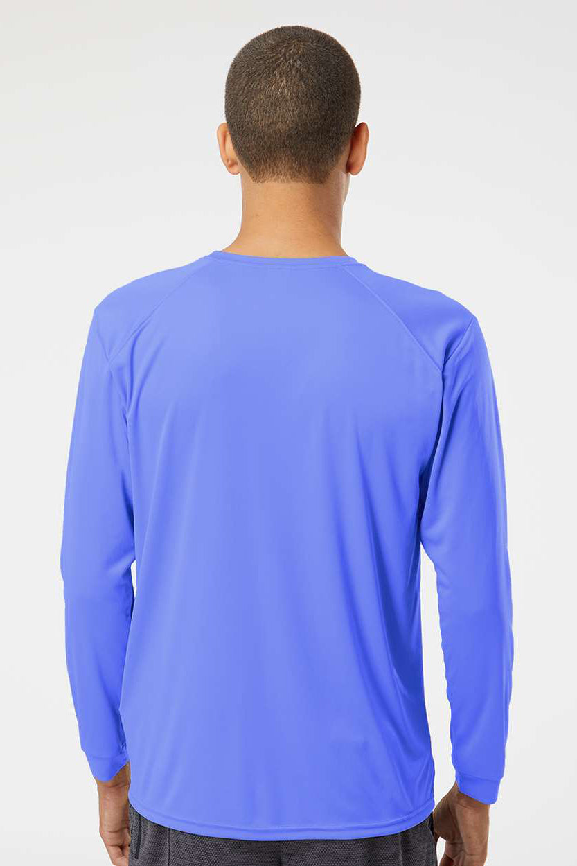 Paragon 210 Mens Islander Performance Moisture Wicking Long Sleeve Crewneck T-Shirt Bimini Blue Model Back