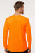 Paragon 210 Mens Islander Performance Moisture Wicking Long Sleeve Crewneck T-Shirt Neon Orange Model Back