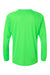 Paragon 210 Mens Islander Performance Moisture Wicking Long Sleeve Crewneck T-Shirt Neon Lime Green Flat Back