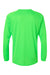 Paragon 210 Mens Islander Performance Long Sleeve Crewneck T-Shirt Neon Lime Green Flat Back