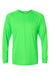Paragon 210 Mens Islander Performance Long Sleeve Crewneck T-Shirt Neon Lime Green Flat Front