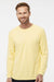 Paragon 210 Mens Islander Performance Moisture Wicking Long Sleeve Crewneck T-Shirt Pale Yellow Model Front