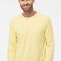 Paragon Mens Islander Performance Moisture Wicking Long Sleeve Crewneck T-Shirt - Pale Yellow
