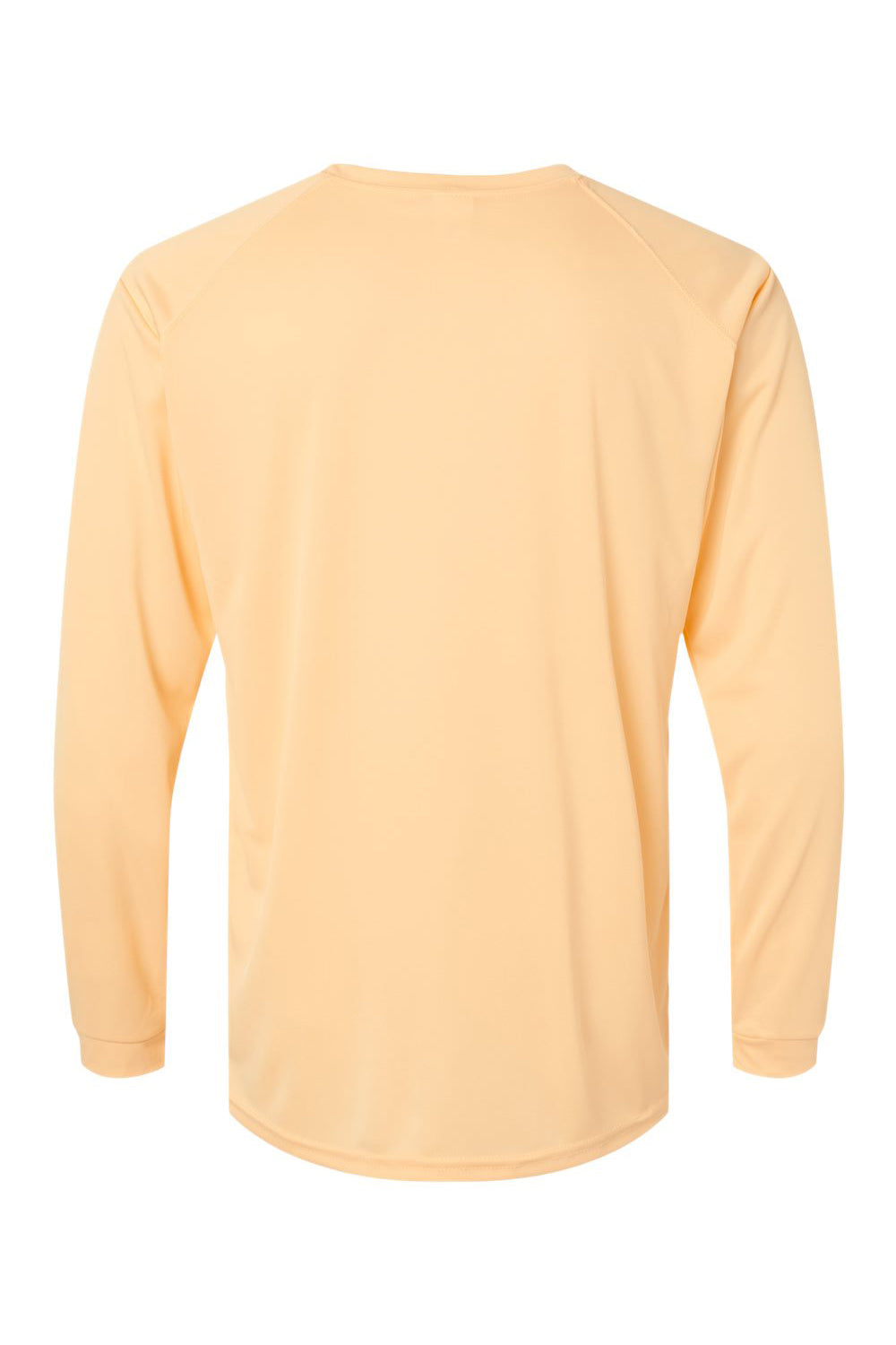 Paragon 210 Mens Islander Performance Moisture Wicking Long Sleeve Crewneck T-Shirt Peach Flat Back